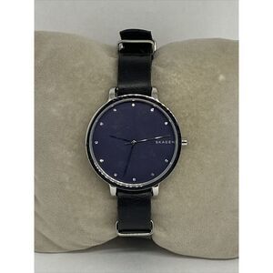 Skagen Glitz 347sdxd Rose Gold Mother Of Pearl Crystal Accent Ladies Watch Skagen Womens 347SGLP Quartz Watch Pink Leather Band Gold  main image 2